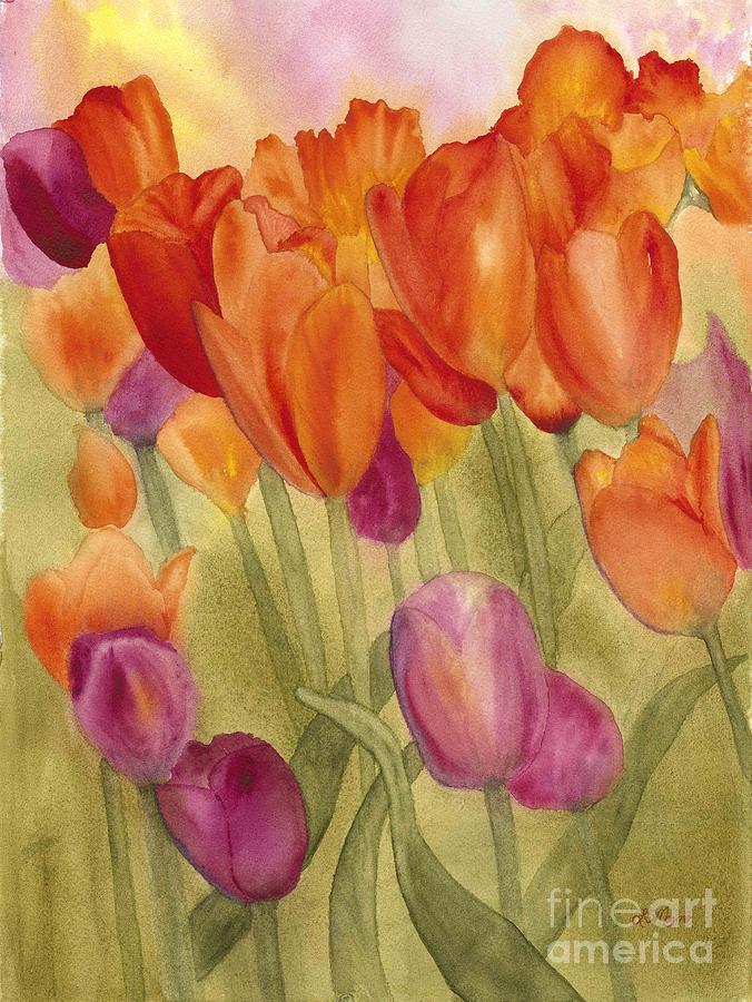 Tulip Glory Painting by Louise Magno