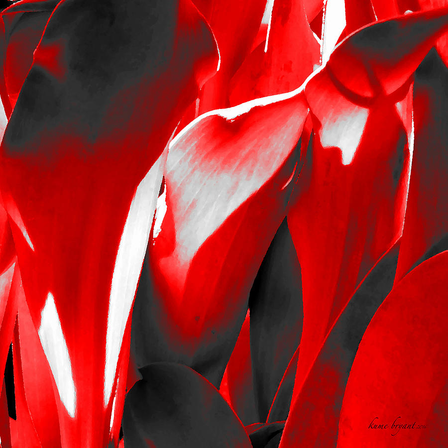 Tulip Kisses Abstract 2 Mixed Media by Kume Bryant