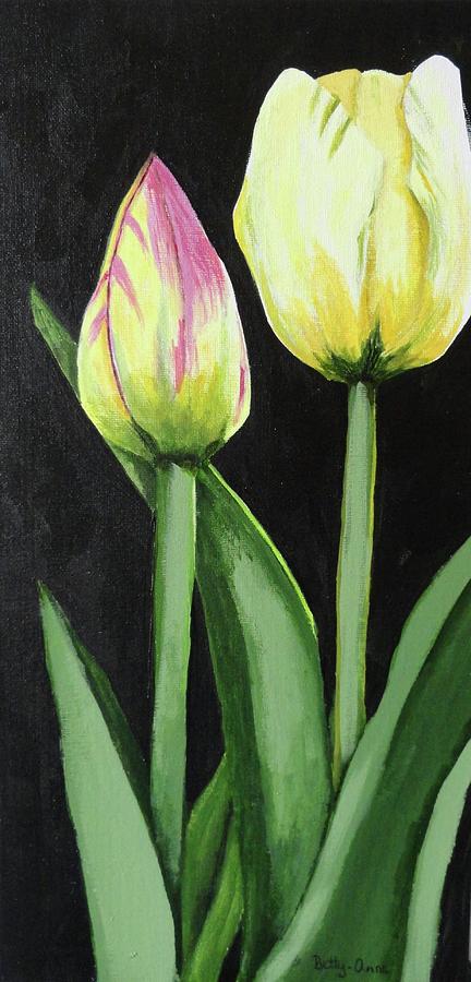 Tulip pair Painting by Betty-Anne McDonald
