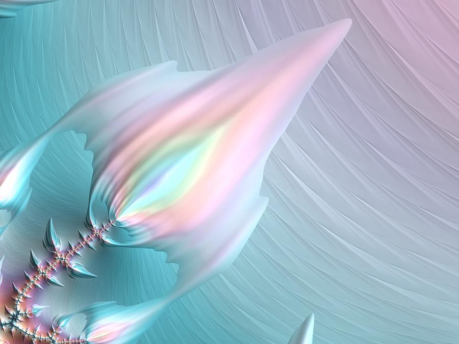 Abstract Digital Art - Tulip pastel abstract by Susanna Shaposhnikova