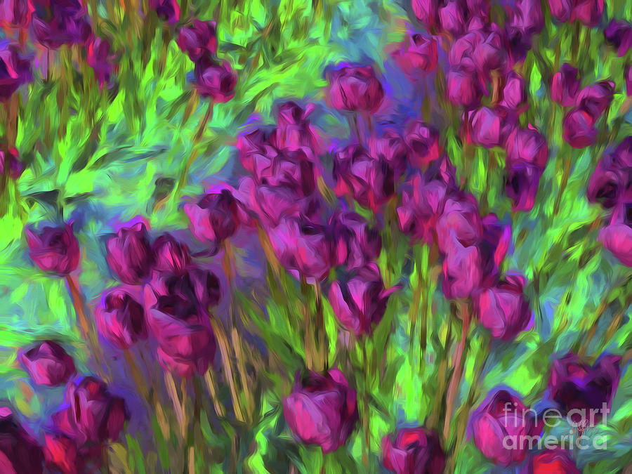 Tulip Perspective Digital Art by Cheryl Rose