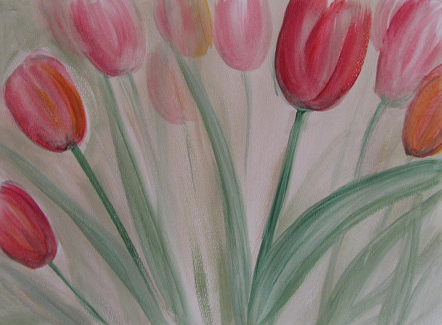 Tulip Series 5 Painting by Anita Burgermeister