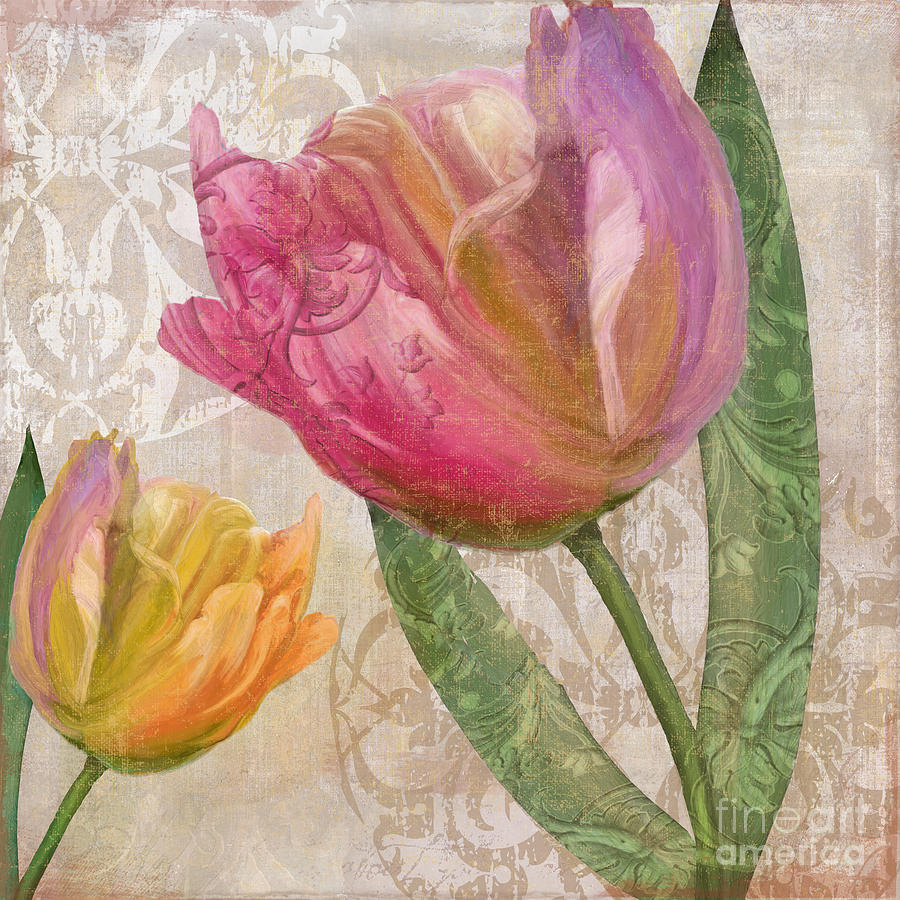 Tulip Painting - Tulip Tempest II by Mindy Sommers