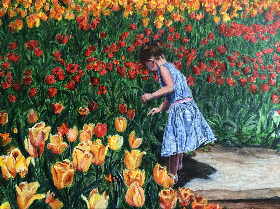 Tulip Time Painting by Bonnie Peacher