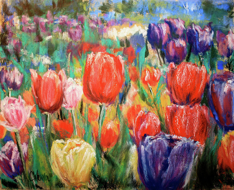 Tulip Time Painting by Cathy Weaver