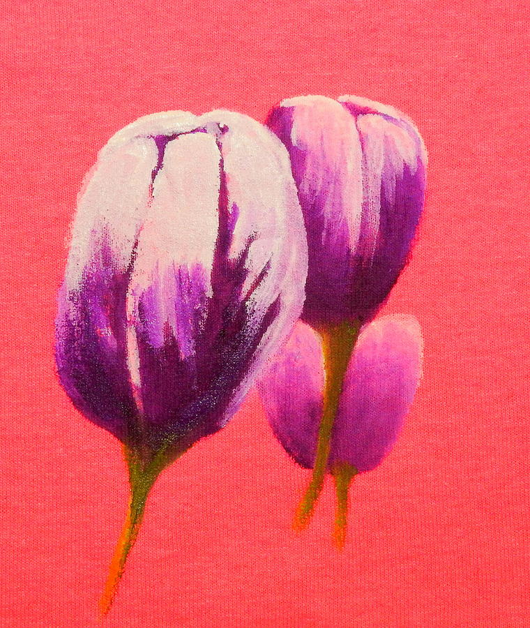 Tulip Painting - Tulip Trio by Betty-Anne McDonald