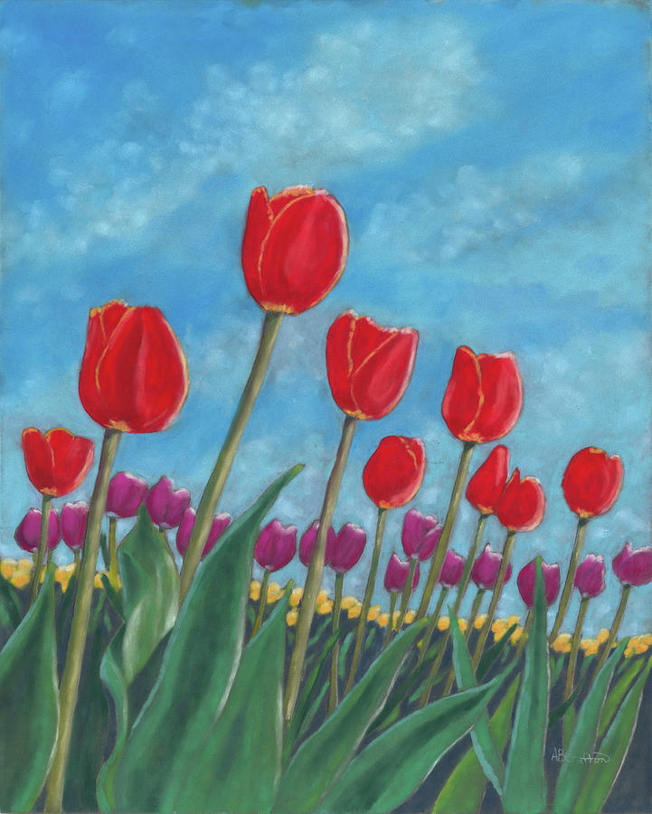 Tulip View Pastel by Arlene Crafton