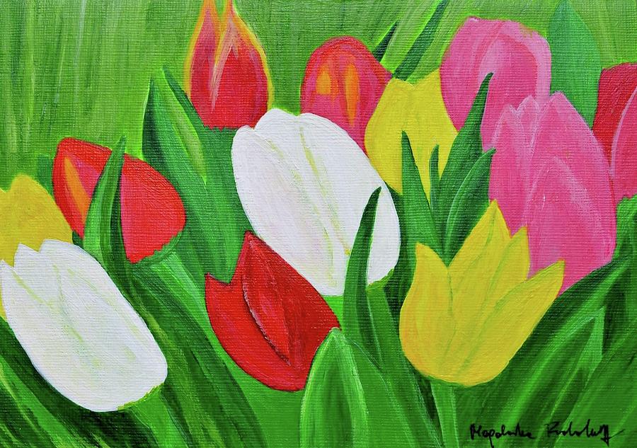 Tulips 2 Painting by Magdalena Frohnsdorff