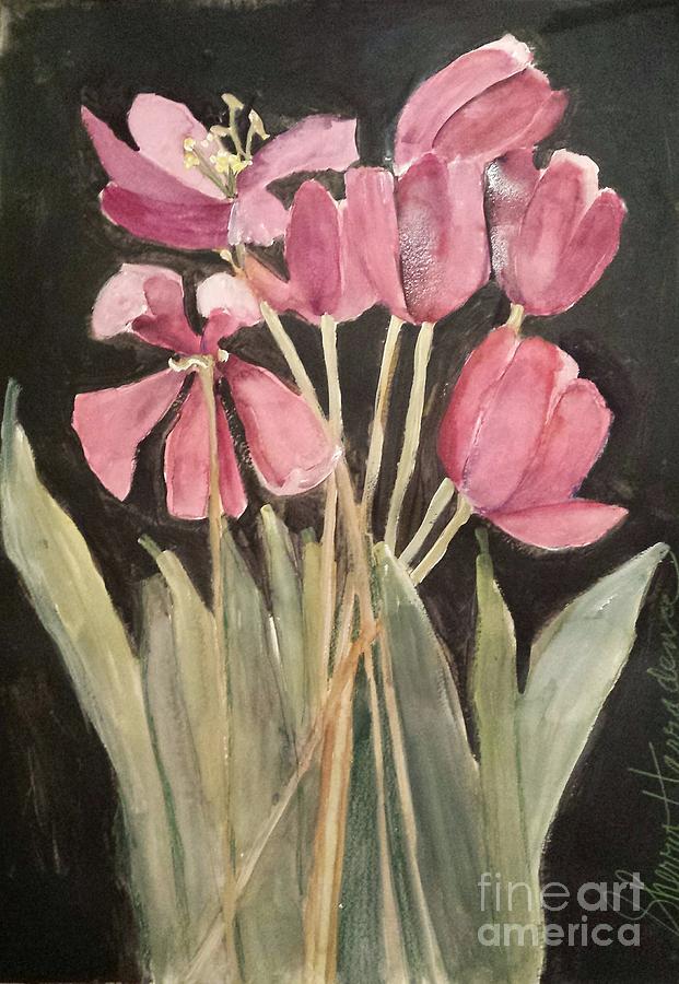 Tulips 2 Painting by Sherry Harradence