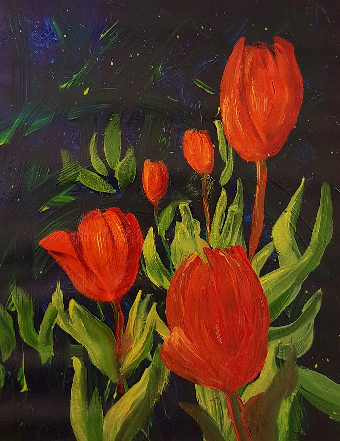 Tulips  47 Painting by Cheryl Nancy Ann Gordon