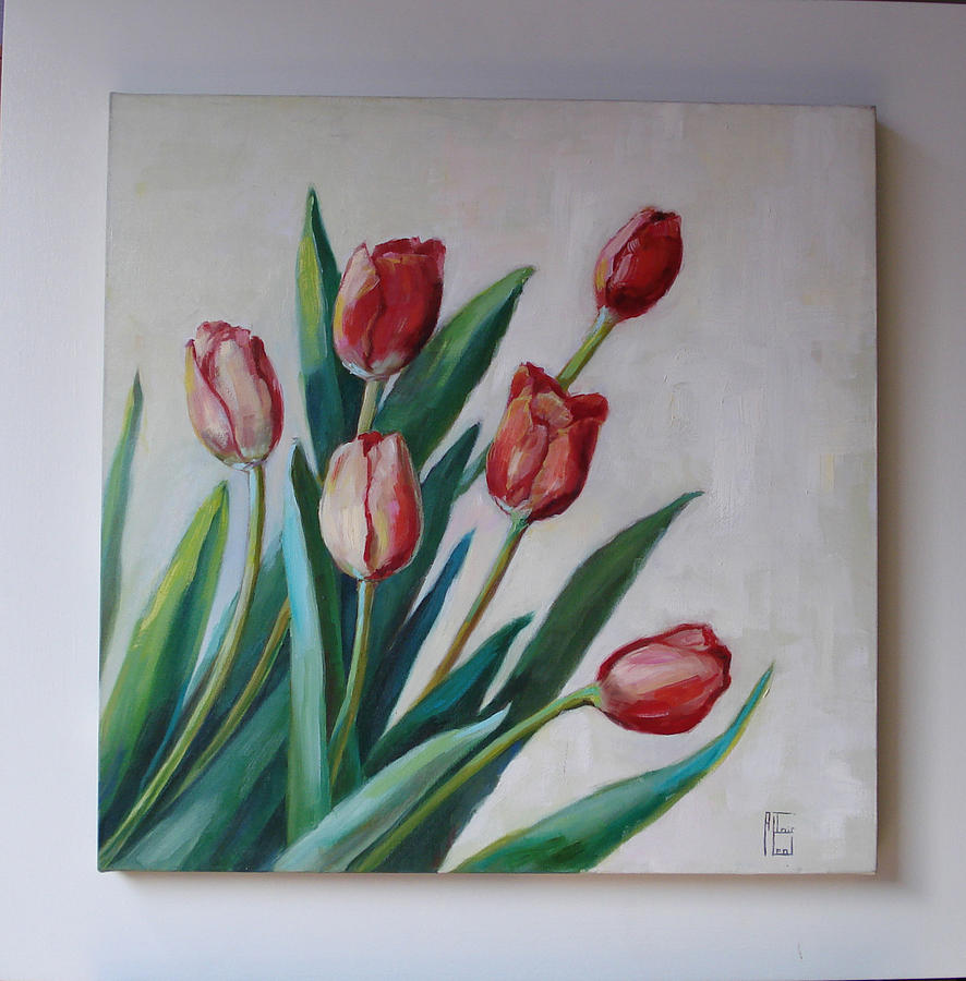 Tulip Painting - Tulips by Altair Leal