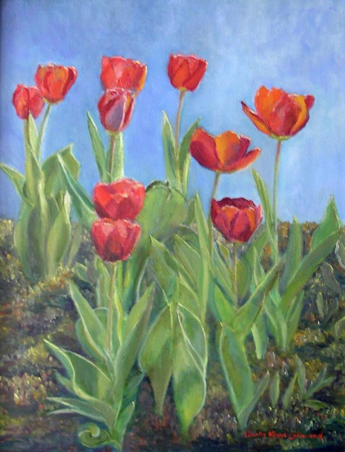 Tulips Painting by Aurelia Nieves-Callwood - Fine Art America