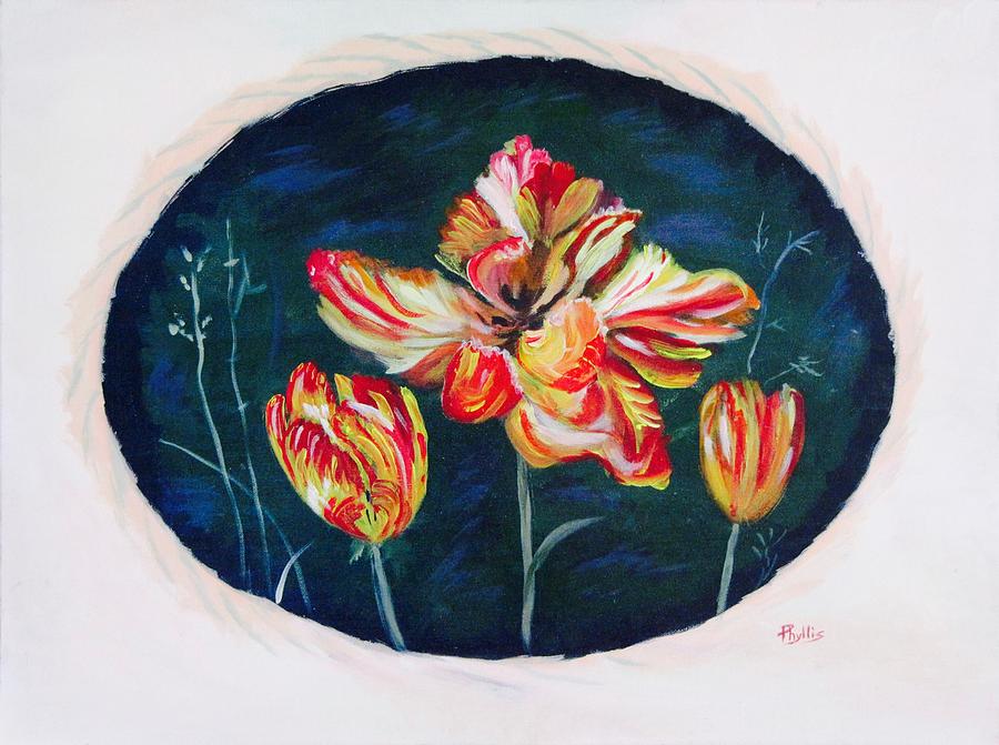 Tulips by Brush Painting by Phyllis Kaltenbach
