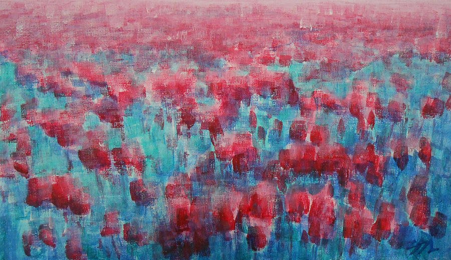 Tulips Dance Abstract Painting by Jane See