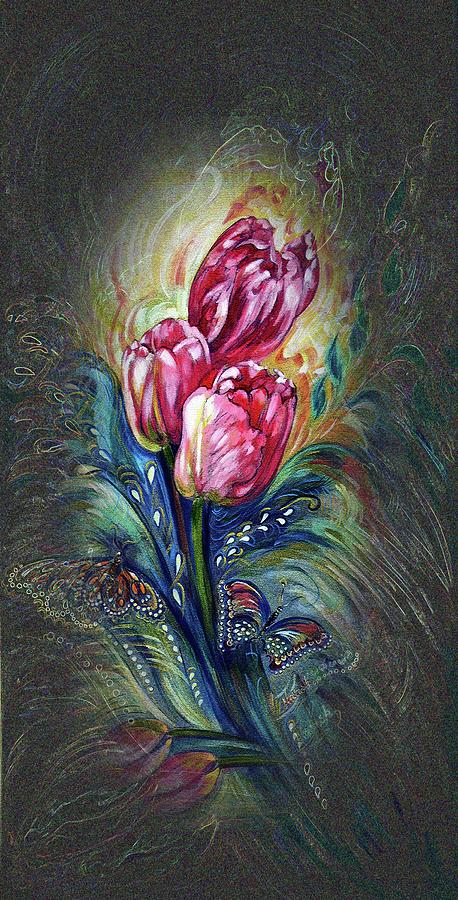 Claude Monet Painting - Tulips Fantasy by Harsh Malik