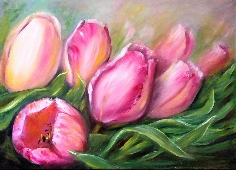 Tulips Flowers Painting