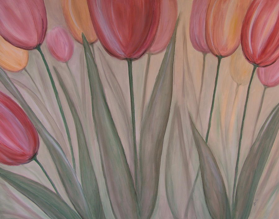 Tulips for Carol Painting by Anita Burgermeister