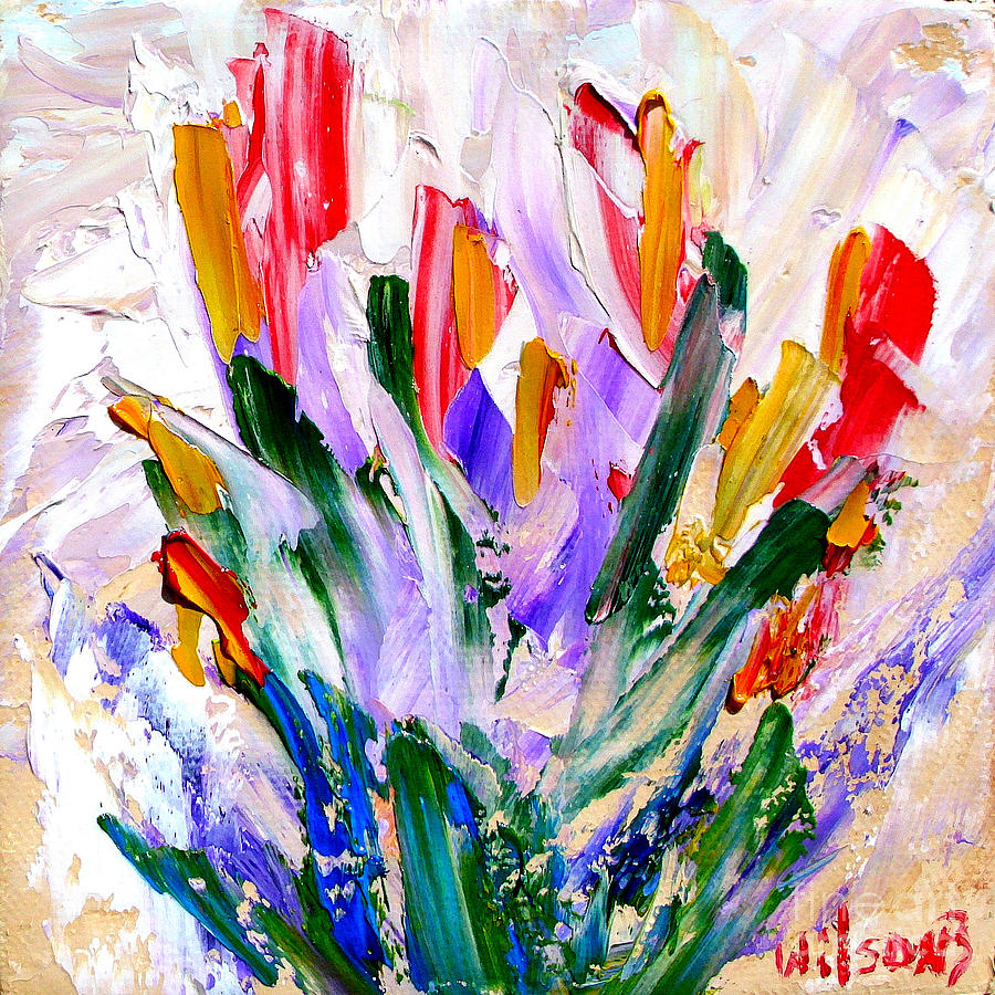 Tulips Painting by Fred Wilson