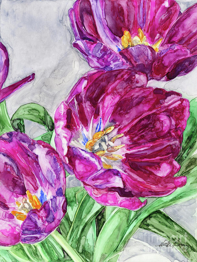 Tulips From a Friend II Painting by Vicki Baun Barry