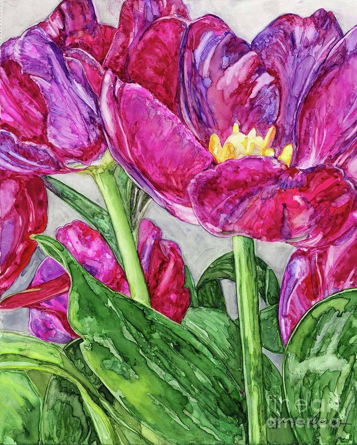 Tulips From a Friend Painting by Vicki Baun Barry