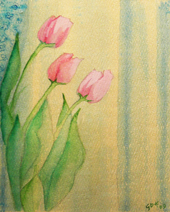 Flower Painting - Tulips by Gloria Dietz-Kiebron
