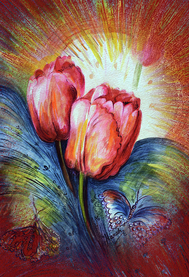 Tulips Painting by Harsh Malik