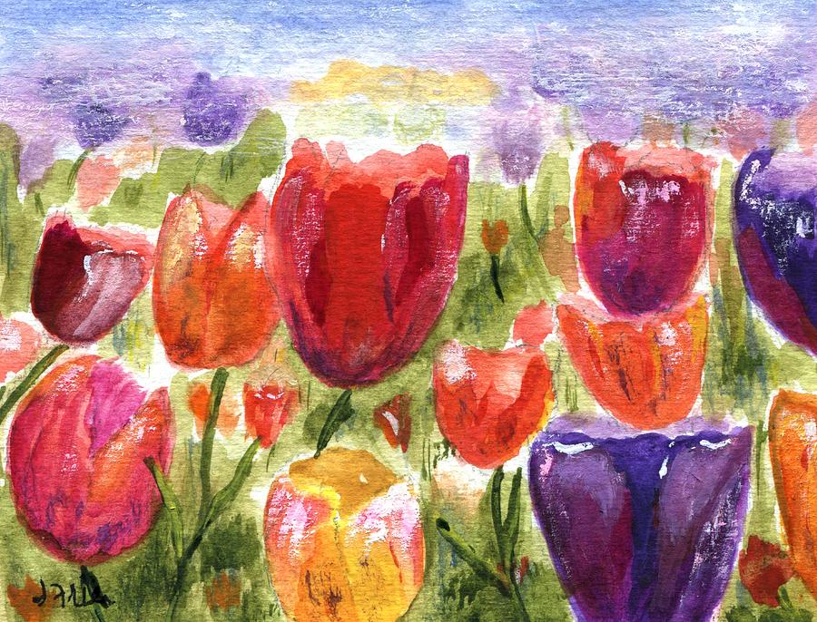 Tulips Painting by Jamie Frier