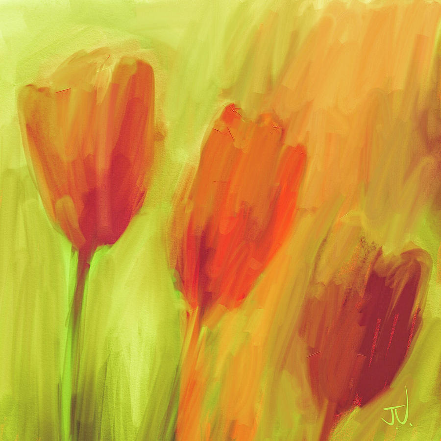 Tulips Digital Art by Jim Vance