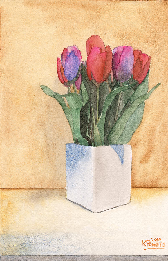 Tulips Painting by Ken Powers