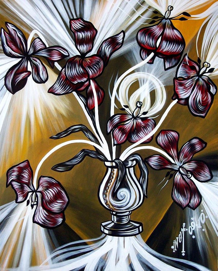 Surrealism Painting - Tulips Light by Inga Vereshchagina