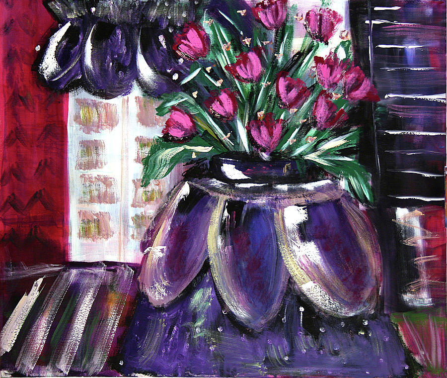 Tulips Painting by Linda Holt