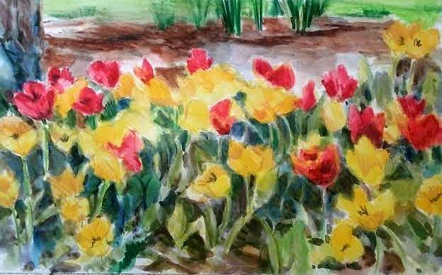 Tulips Painting by Martha Tisdale