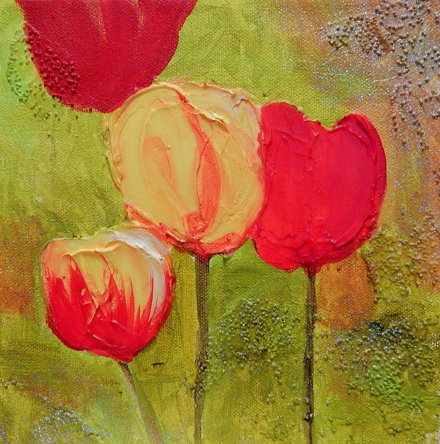 Tulips n Texture Painting by Betty-Anne McDonald
