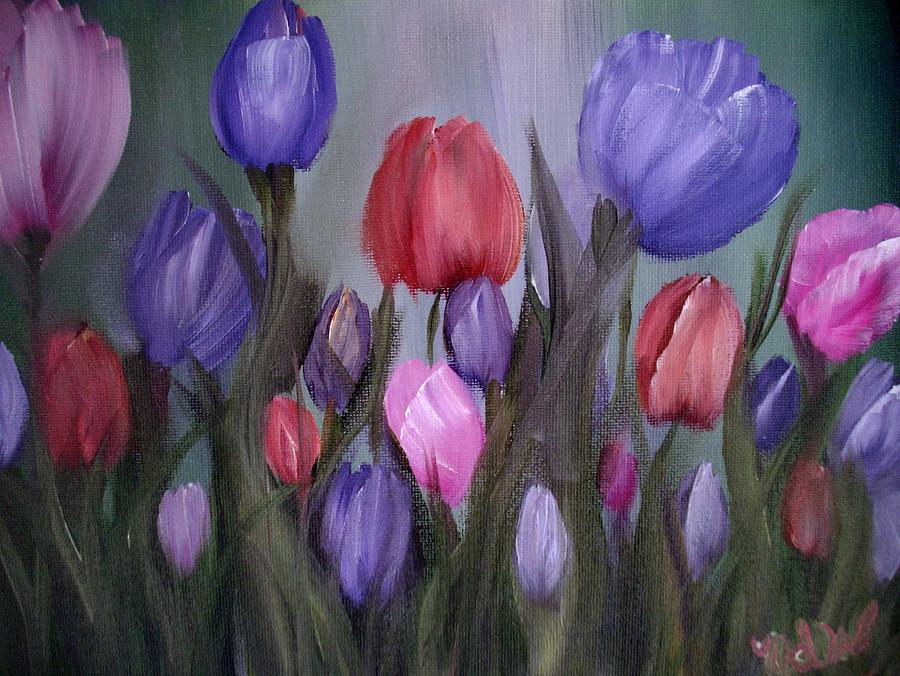 Tulips Painting by Natascha de la Court