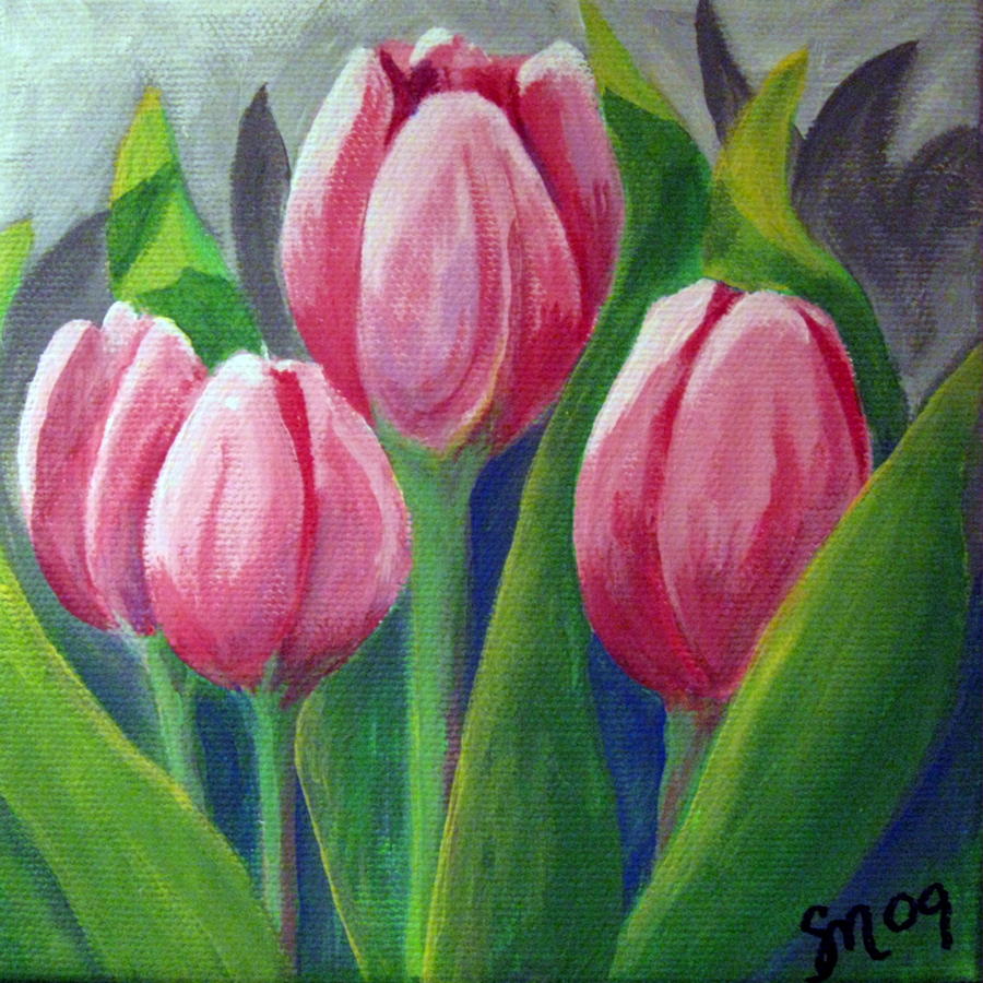 Tulips Painting by Sharon Marcella Marston - Fine Art America