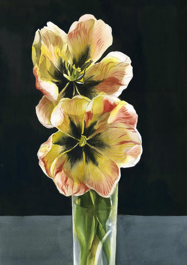 Tulips Still Life Painting by Alfred Ng
