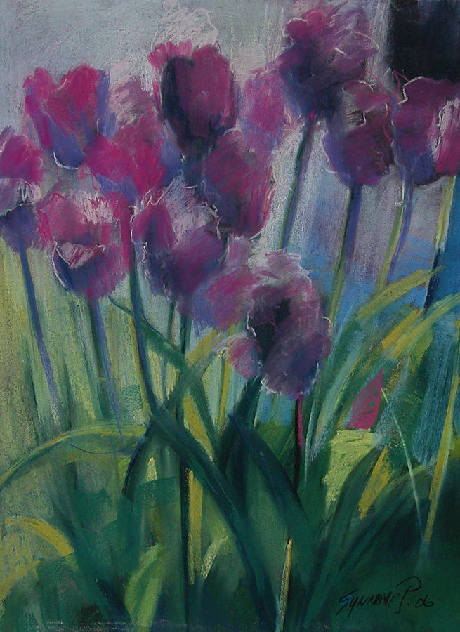 Tulips Painting by Synnove Pettersen