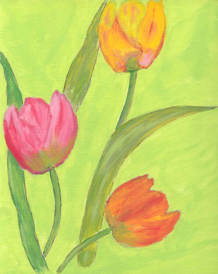 Tulips Painting by William Bowers