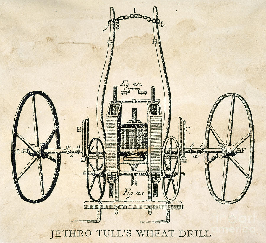 Tull: Seed Drill, 1701 Photograph by Granger