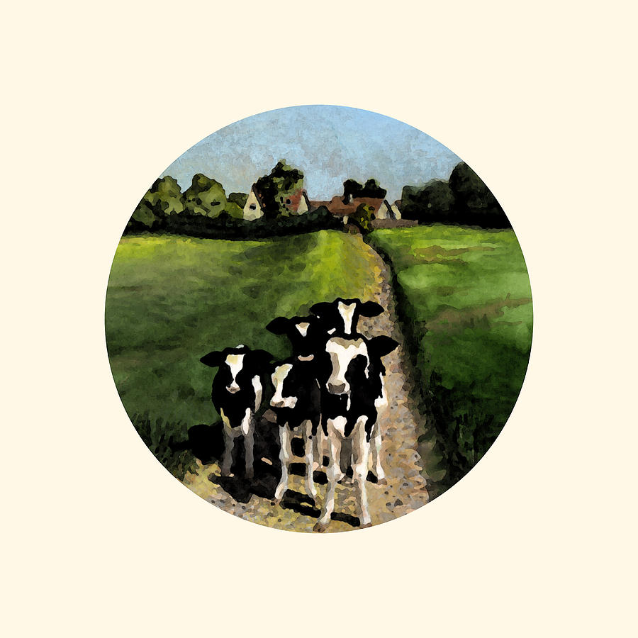 Tullamore Calves Painting by Deborah Runham
