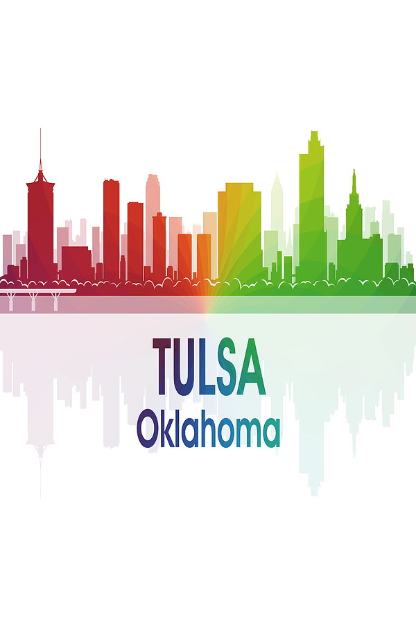 Tulsa Digital Art - Tulsa OK 1 Vertical by Angelina Tamez