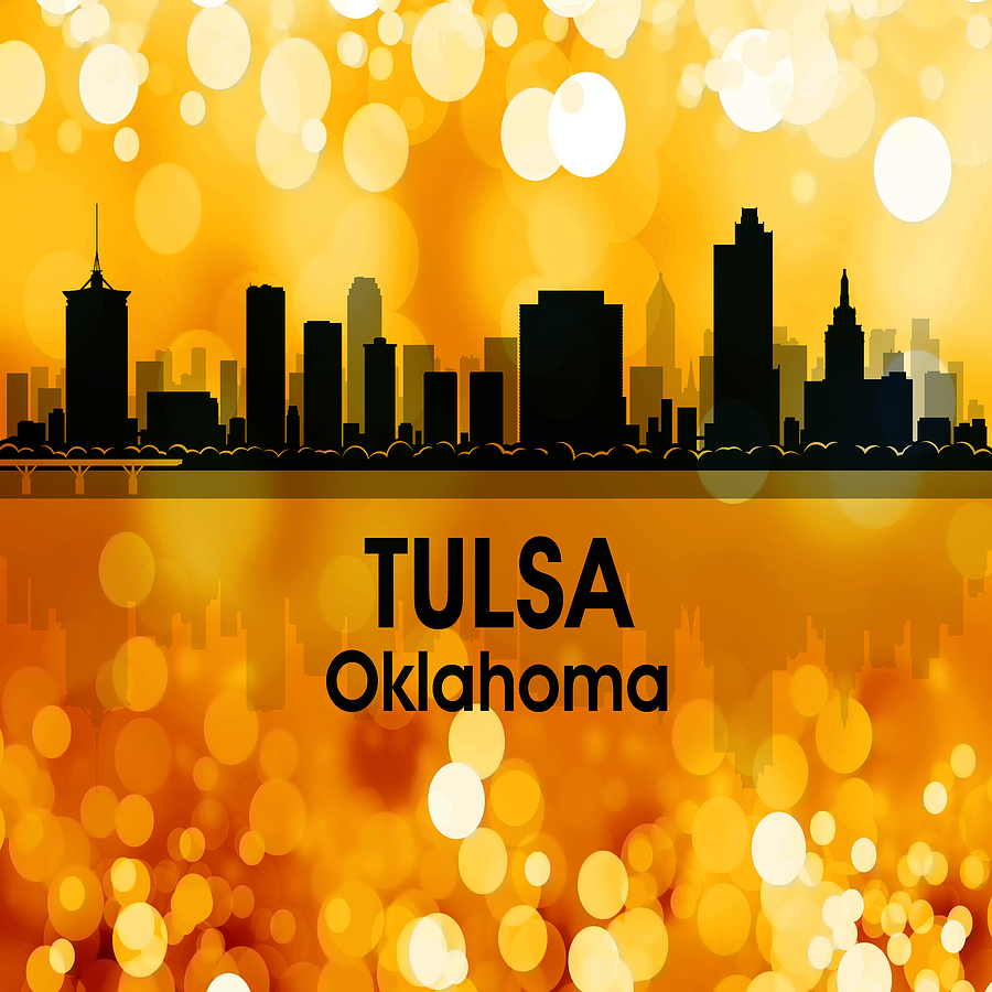 Tulsa Digital Art - Tulsa OK 3 Squared by Angelina Tamez