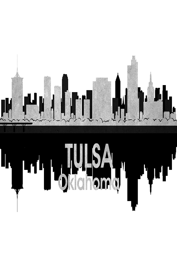 Tulsa Digital Art - Tulsa OK 4 Vertical by Angelina Tamez