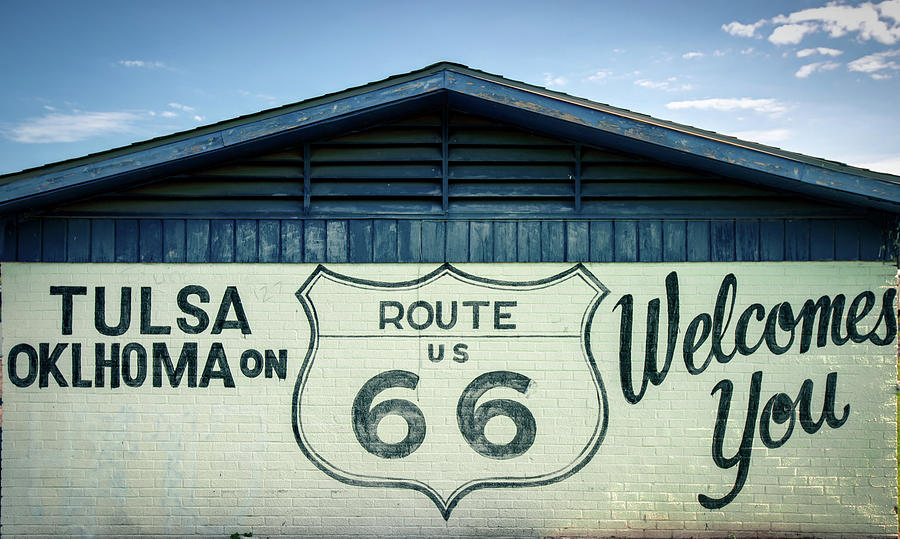 Tulsa Oklahoma on Route 66 Welcomes You Photograph by Gregory Ballos