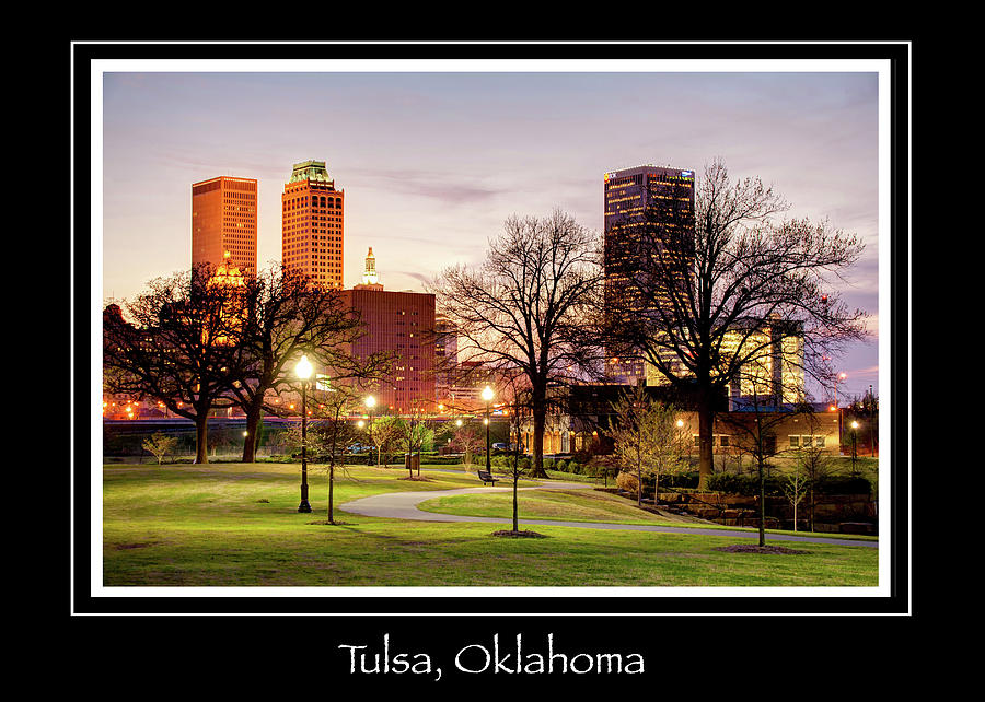 Tulsa Skyline Photograph - Tulsa Oklahoma Skyline City Print - Color by Gregory Ballos
