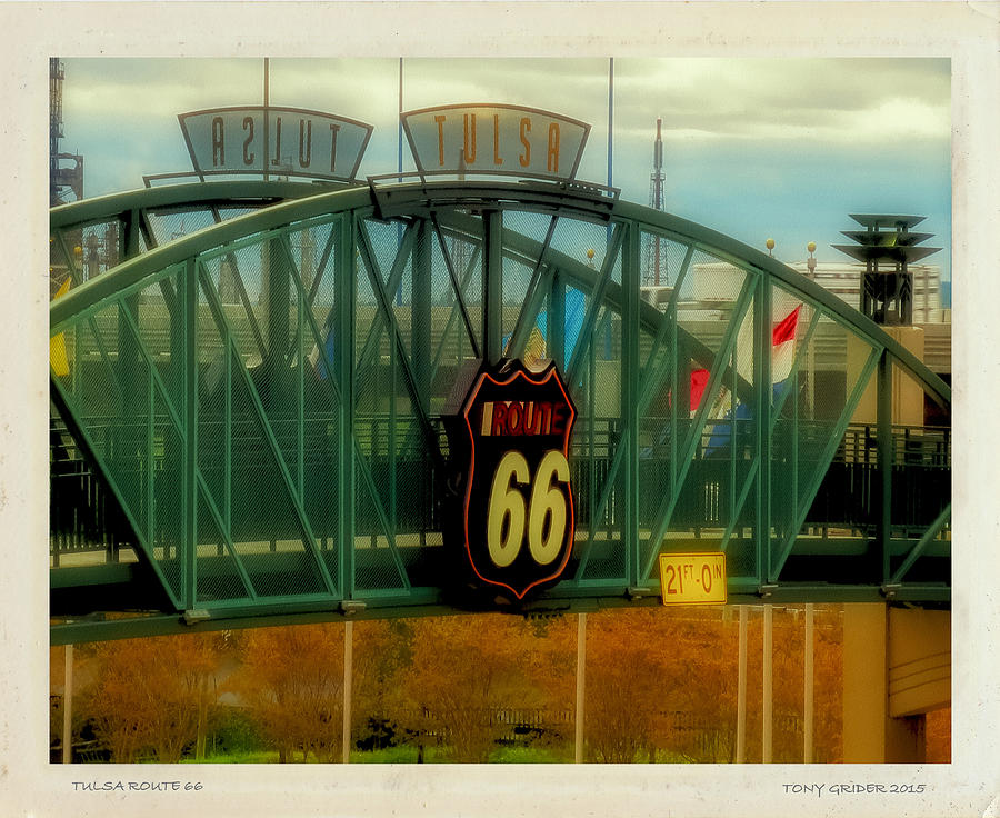 Tulsa Route 66 Sign Photograph by Tony Grider