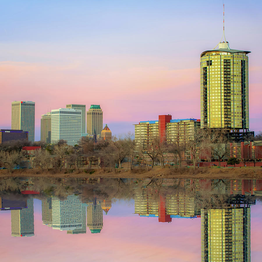 Tulsa Skyline And Skycraper Art - Color Edition 1x1 Photograph
