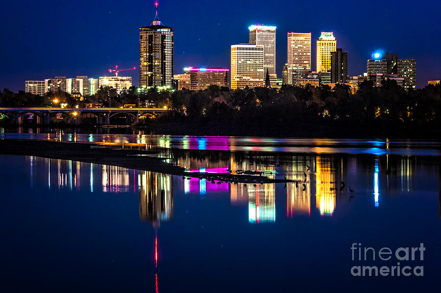 Tulsa Photograph - Tulsa Skyline at Twilight by Tamyra Ayles