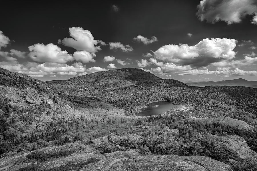 Sunset Photograph - Tumbledown Pond in Black and White by Rick Berk