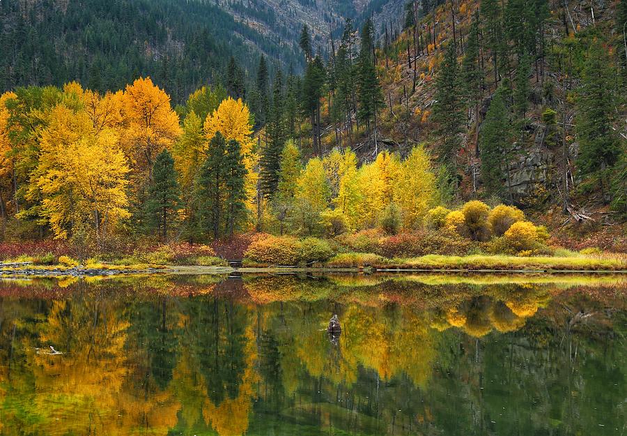 Tumwater reflections Photograph by Lynn Hopwood